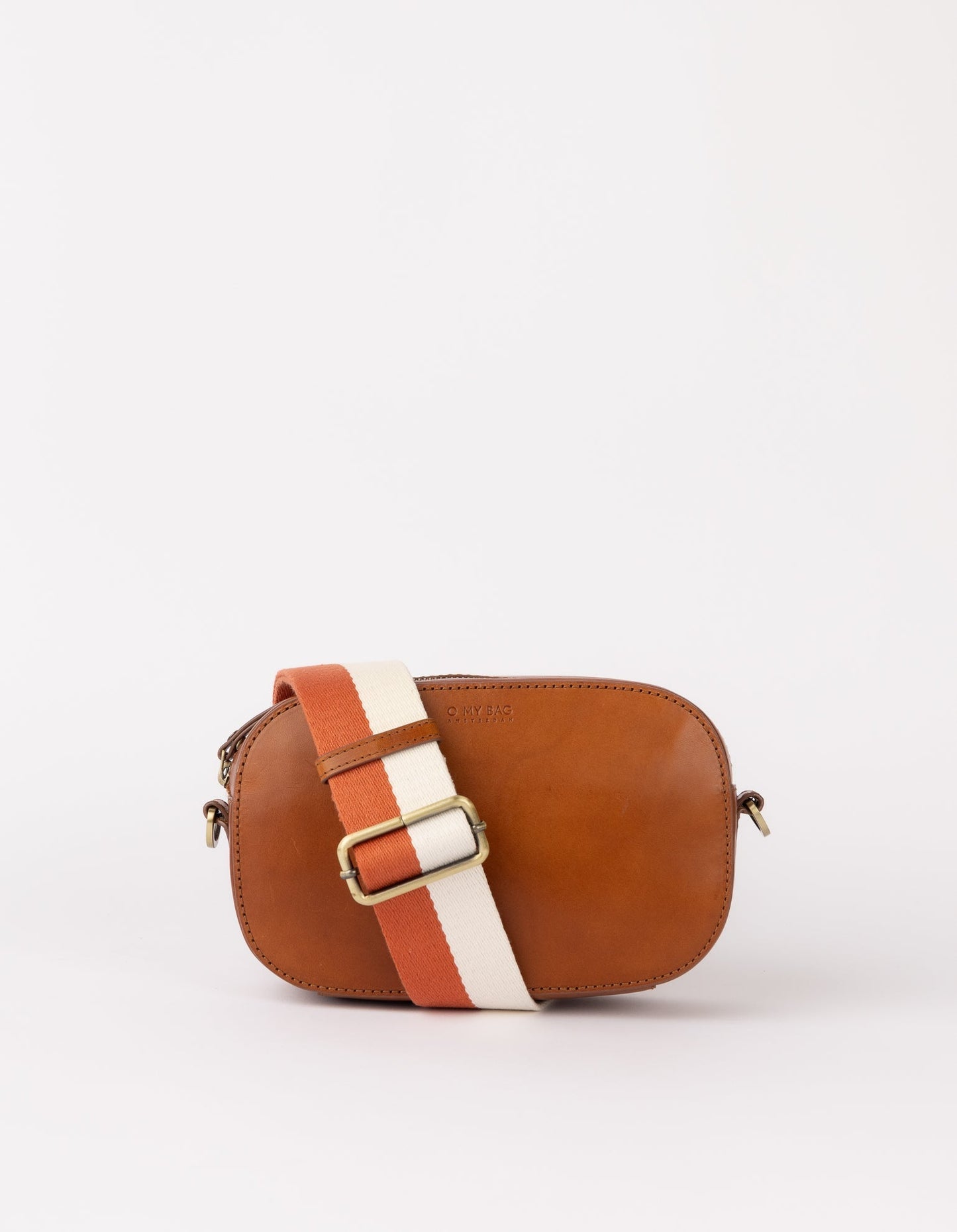 sac en cuir certifié | marron "maya - cognac classic leather"