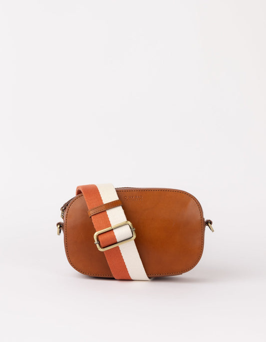 sac en cuir certifié | marron "maya - cognac classic leather"