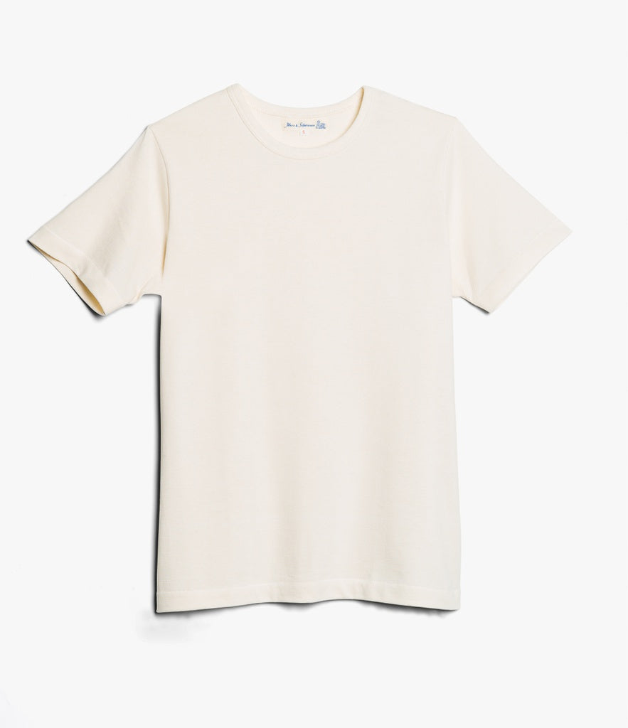 T-shirt uni en coton biologique | écru "men's loopwheeled t-shirt 02 nature""