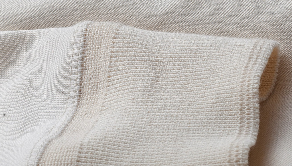 T-shirt manches longues en coton biologique | écru "men’s loopwheeled henley 02 nature""