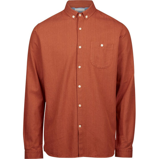 Chemise orange flanelle en coton bio