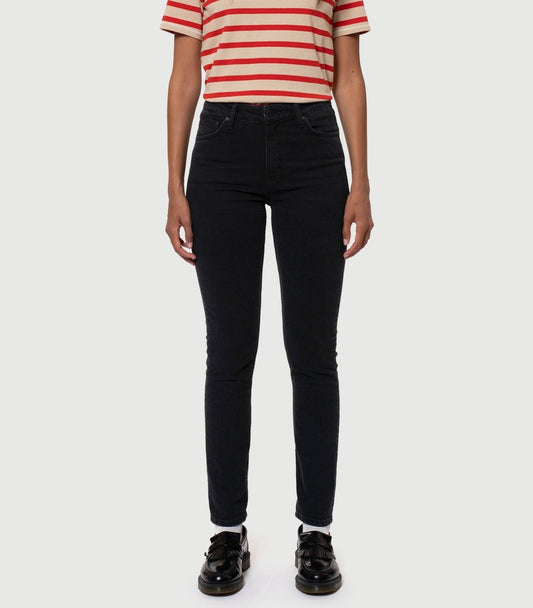Jean slim en coton bio | noir "mellow mae so black"