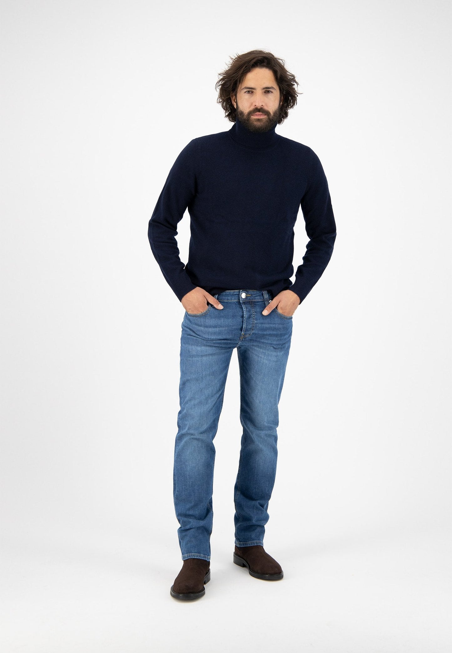Jean droit bleu en coton bio - Regular Bryce Authentic Indigo