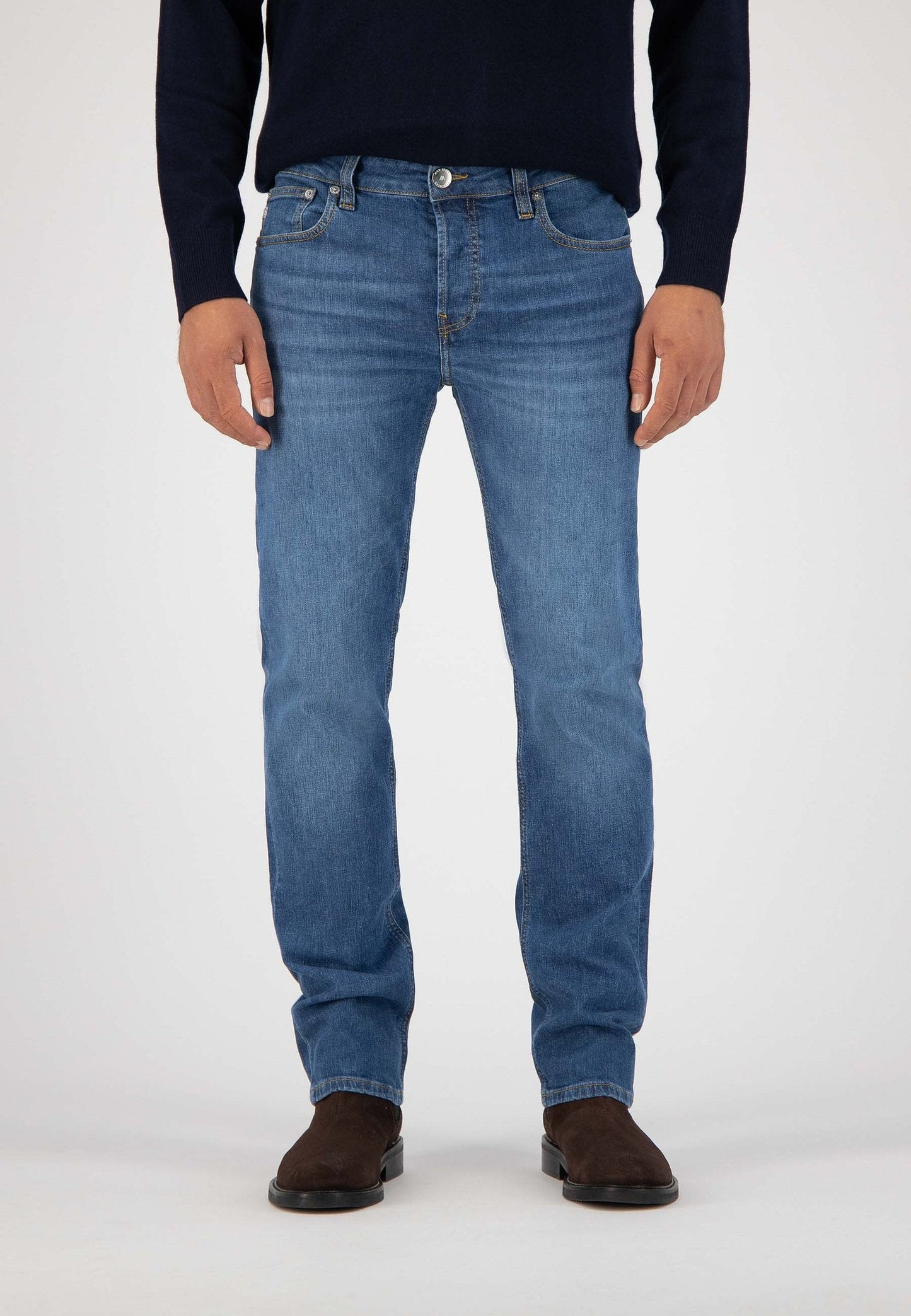 Jean droit bleu en coton bio - Regular Bryce Authentic Indigo