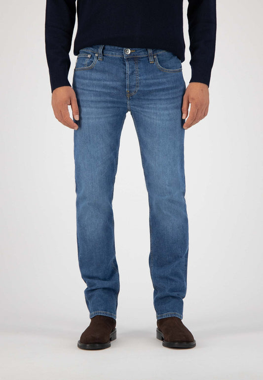 Jean droit bleu en coton bio - Regular Bryce Authentic Indigo
