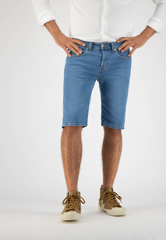 Short en jean bleu en coton bio et coton recyclé - Simon