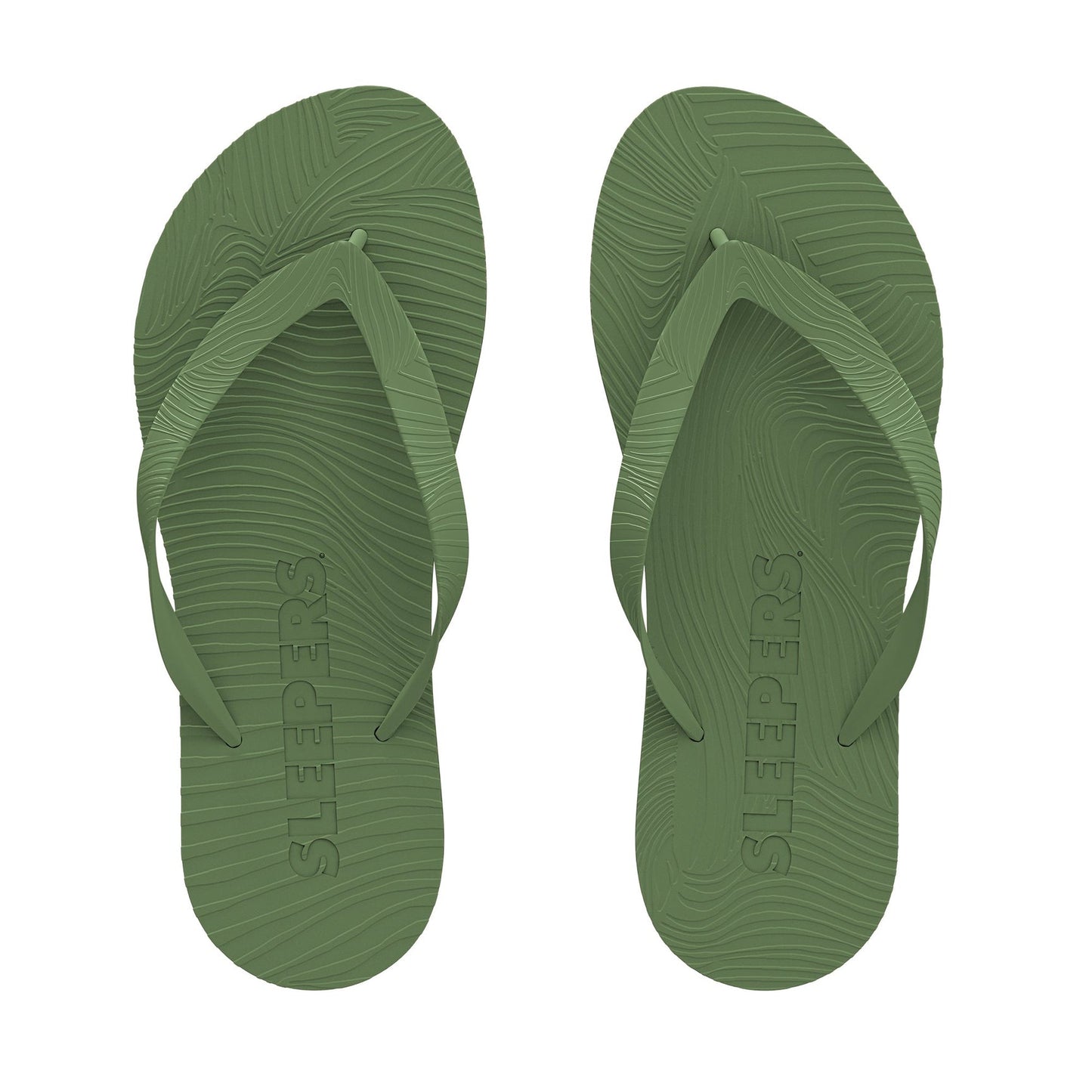 Tongs en caoutchouc naturel | vert "mens regular green"