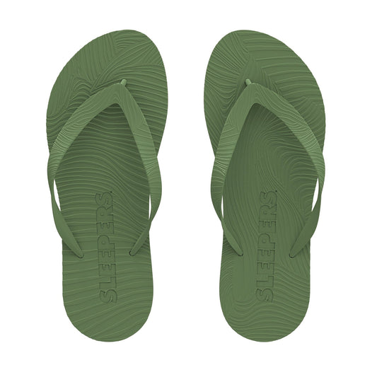 Tongs en caoutchouc naturel | vert "mens regular green"