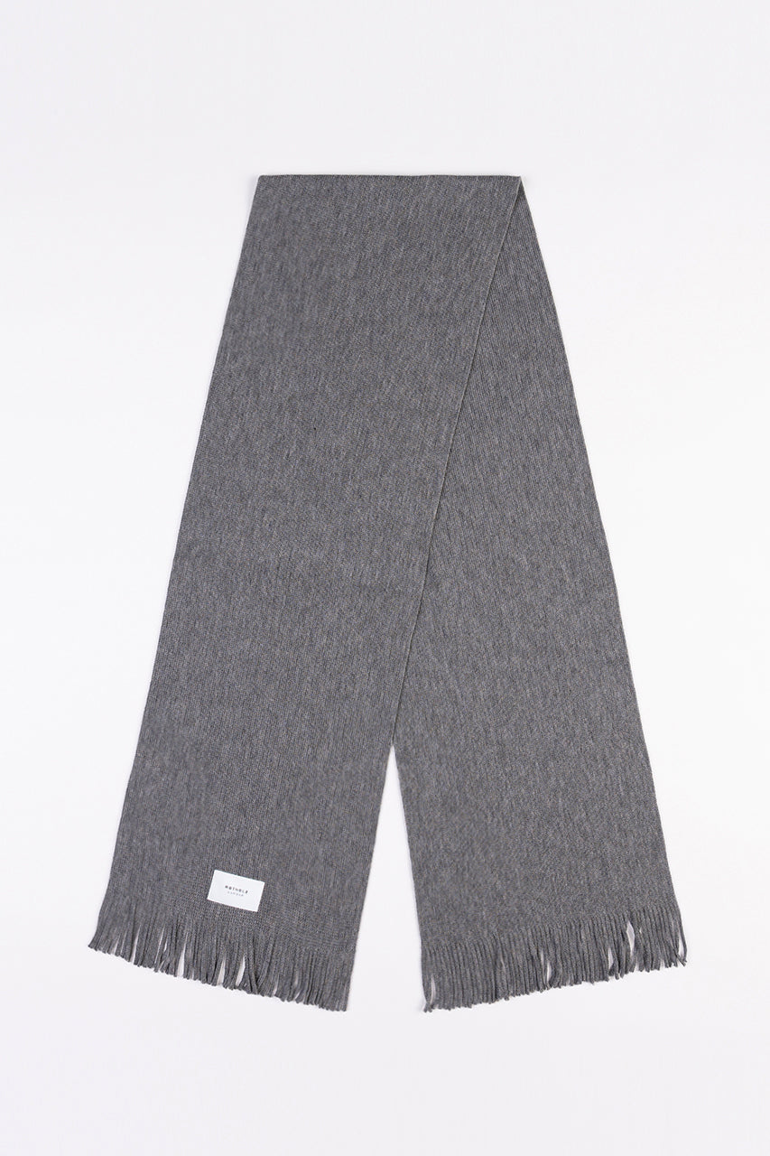 Écharpe en laine mérinos bio | gris "merino wool scarf grey"