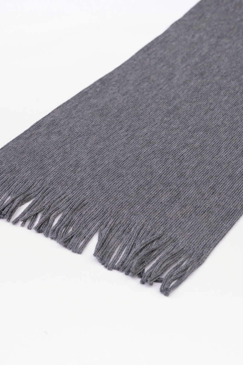 Écharpe en laine mérinos bio | gris "merino wool scarf grey"