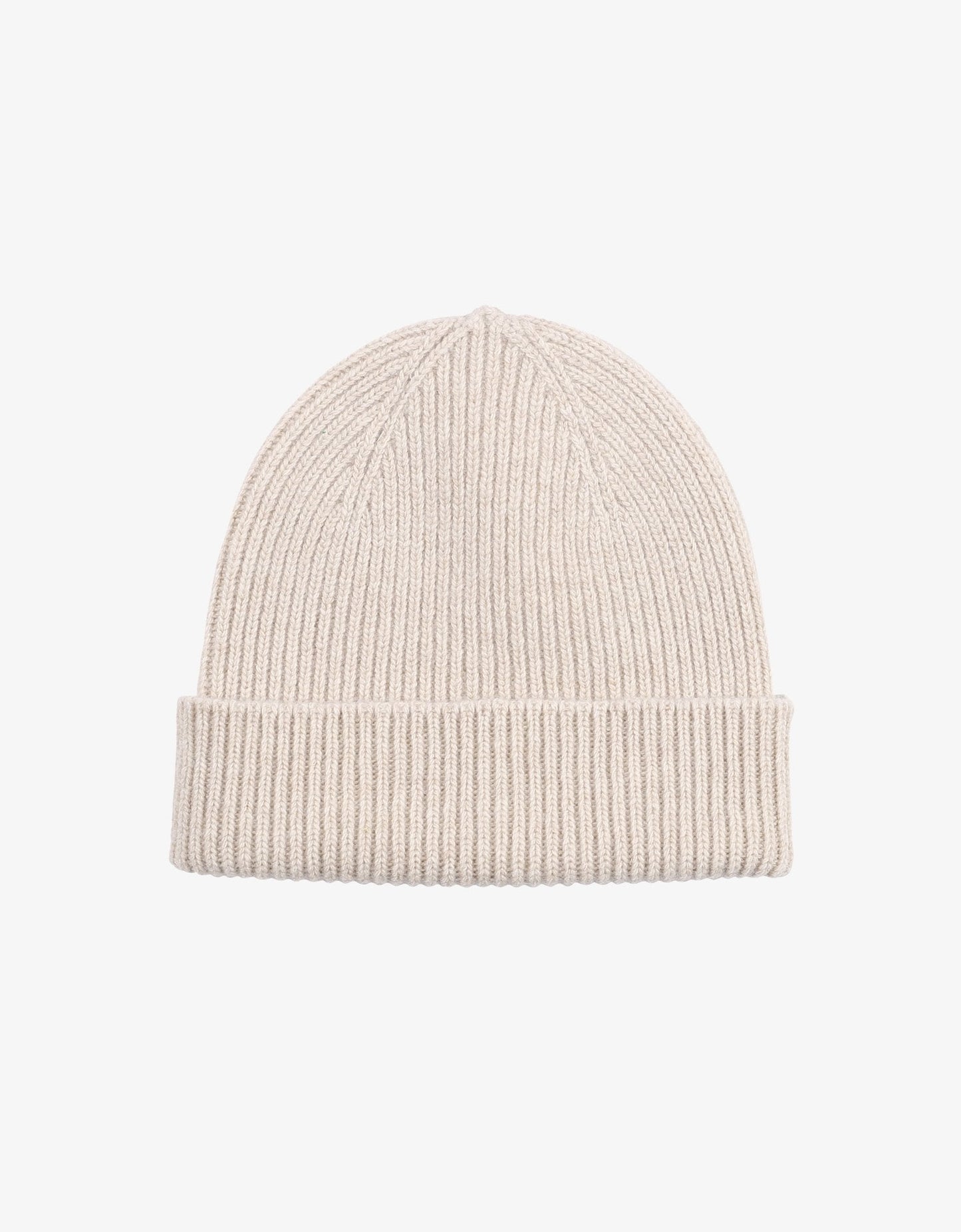 Bonnet blanc cassé en laine mérinos recyclée - merino wool beanie ivory white