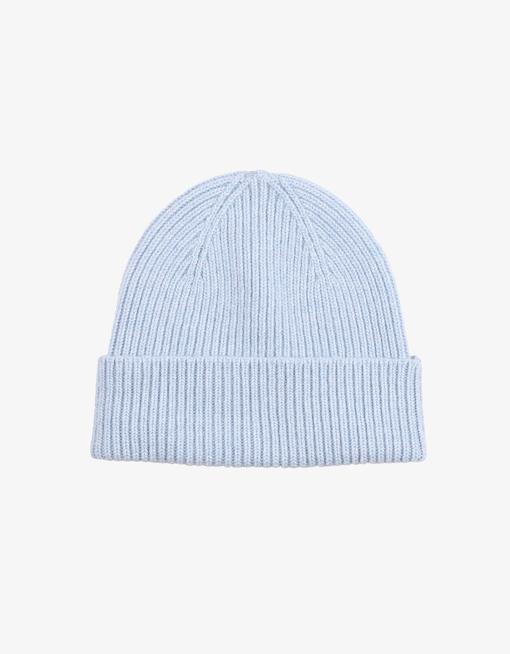 Bonnet bleu ciel en laine mérinos recyclée - merino wool beanie polar blue