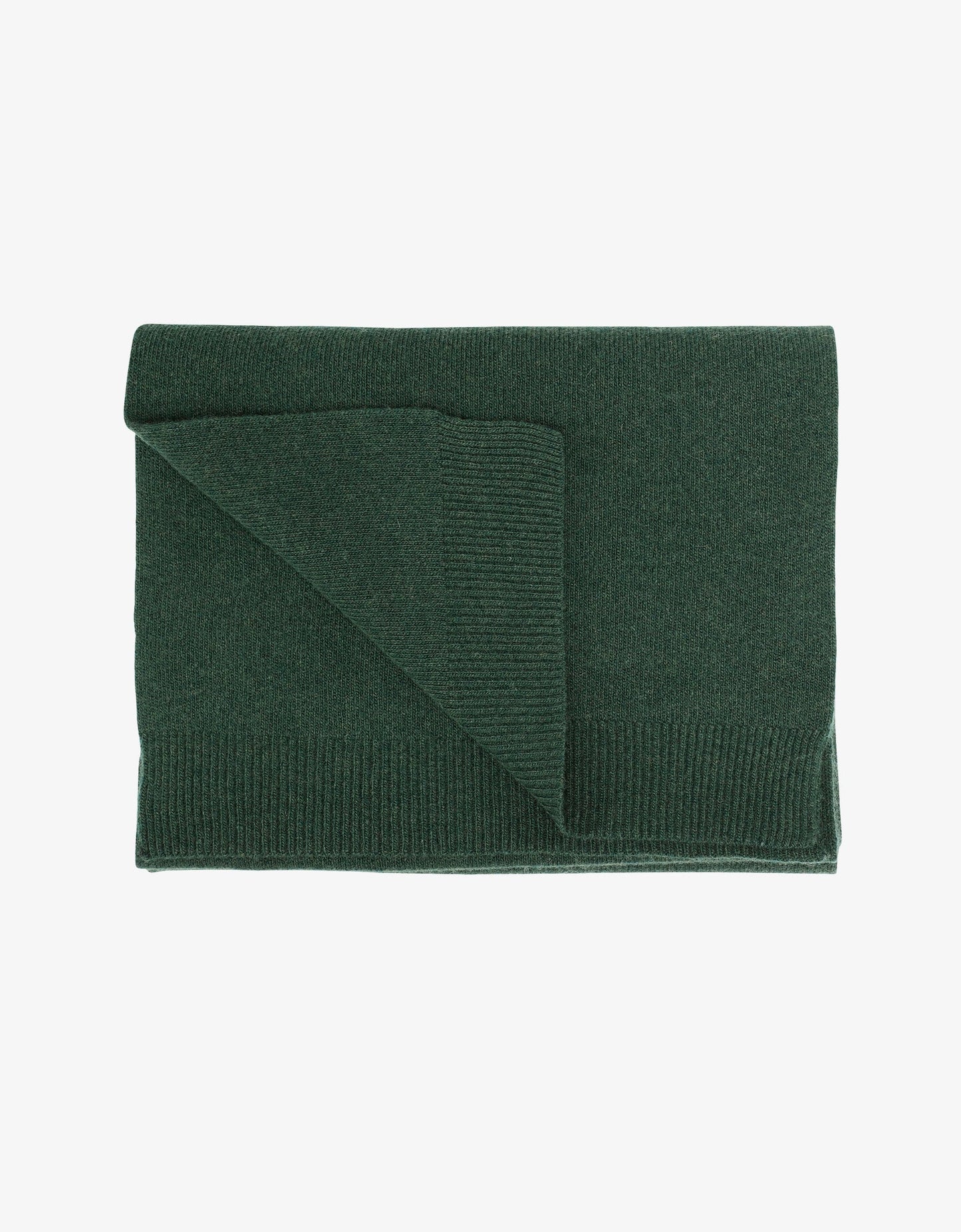 Écharpe en laine mérinos recyclée | Vert "emerald green"