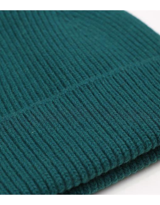 Bonnet vert turquoise en laine mérinos recyclée - merino wool beanie ocean green