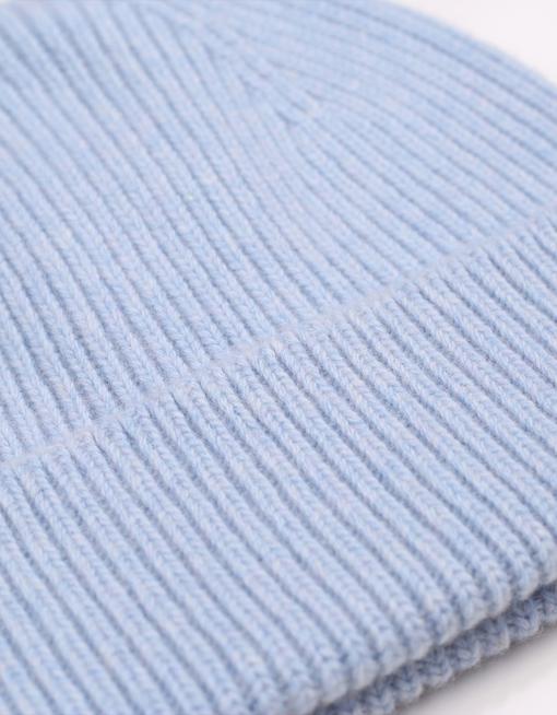 Bonnet bleu ciel en laine mérinos recyclée - merino wool beanie polar blue