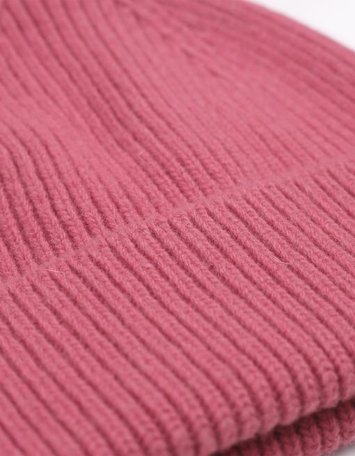 Bonnet rose framboise en laine mérinos recyclée - merino wool beanie raspberry pink