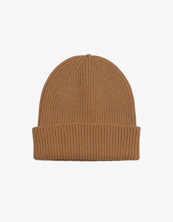 Coffret cadeau bonnet/écharpe en laine mérinos recyclée  - sahara camel - coffret n°7