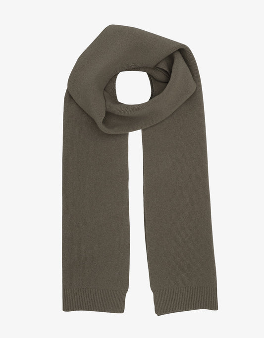 Écharpe en laine mérinos recyclée | Olive "dusty olive"