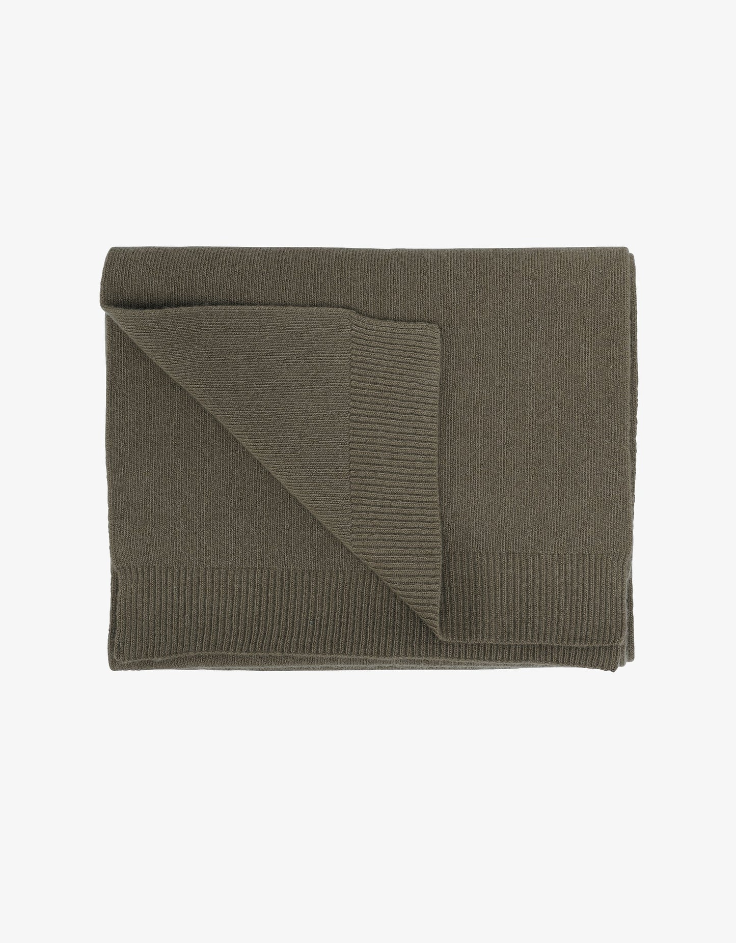 Écharpe en laine mérinos recyclée | Olive "dusty olive"