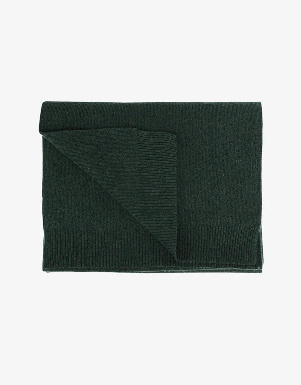 Coffret cadeau bonnet/écharpe en laine mérinos recyclée - hunter green - coffret n°2