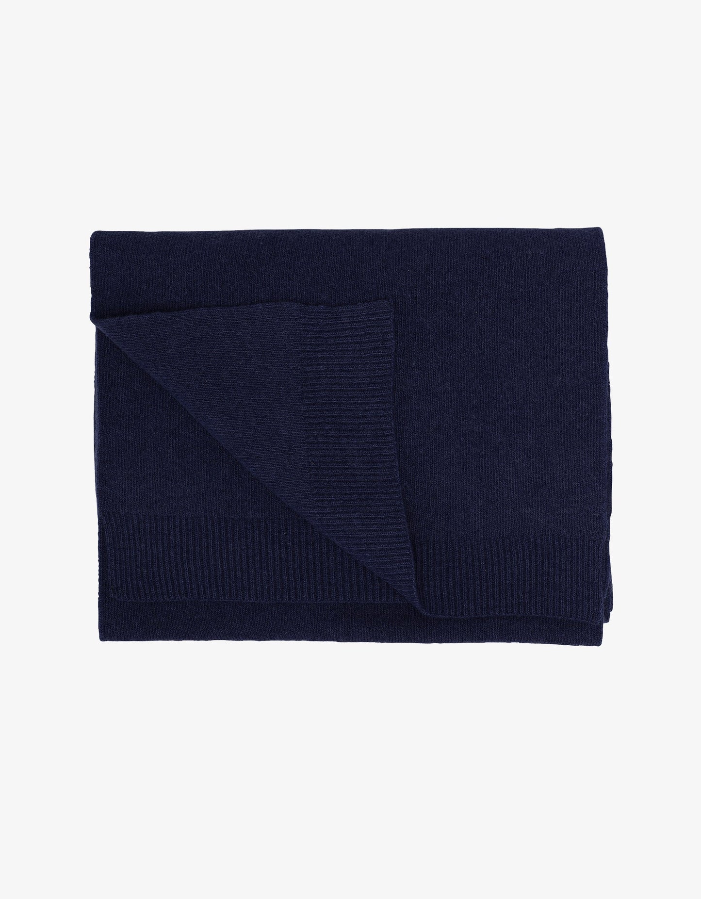 Écharpe en laine mérinos recyclée | Marine "navy blue"