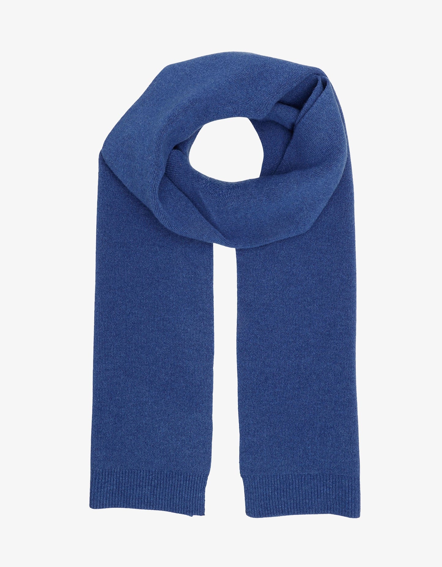 Écharpe en laine mérinos recyclée | Bleu roi "royal blue"