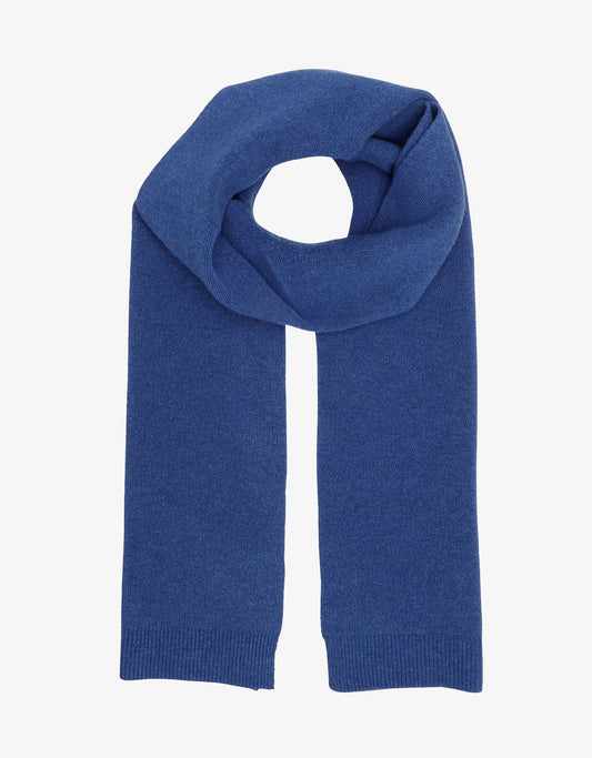 Écharpe en laine mérinos recyclée | Bleu roi "royal blue"