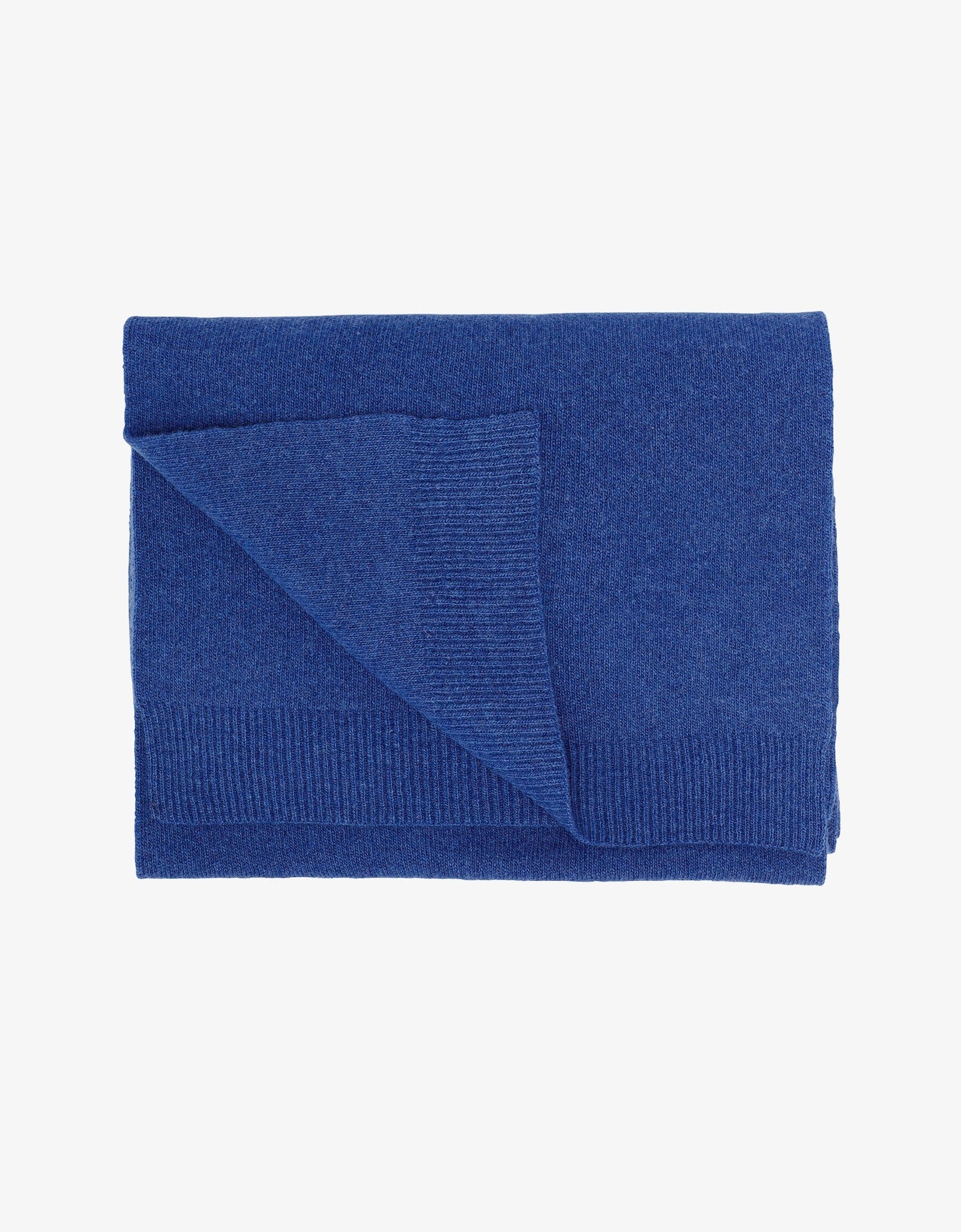 Écharpe en laine mérinos recyclée | Bleu roi "royal blue"
