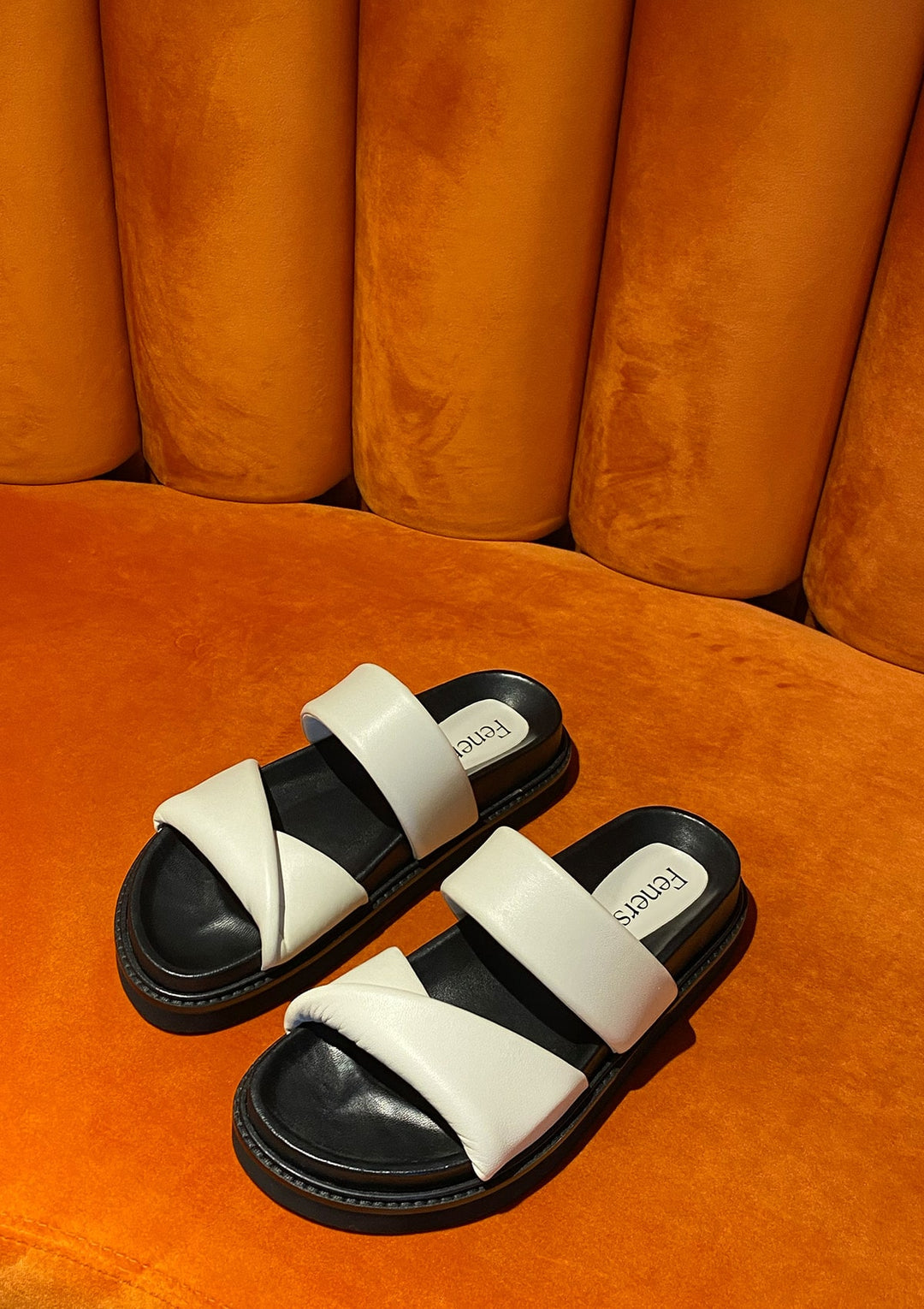 Sandales écrues en cuir certifié - twist ivory