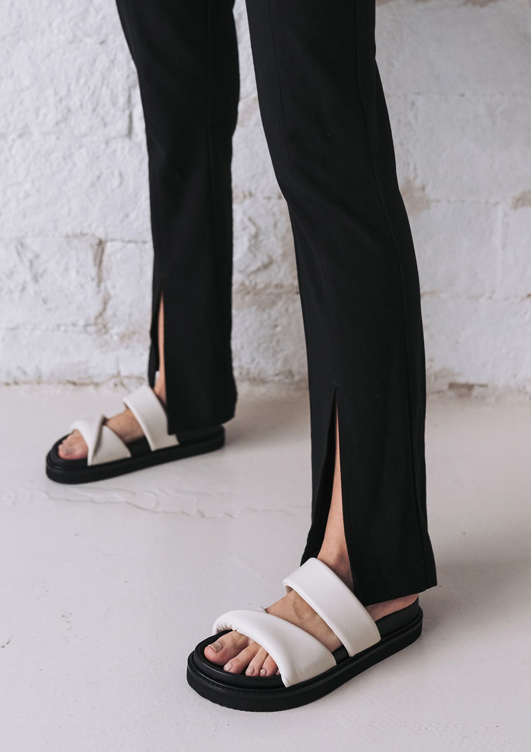Sandales écrues en cuir certifié - twist ivory