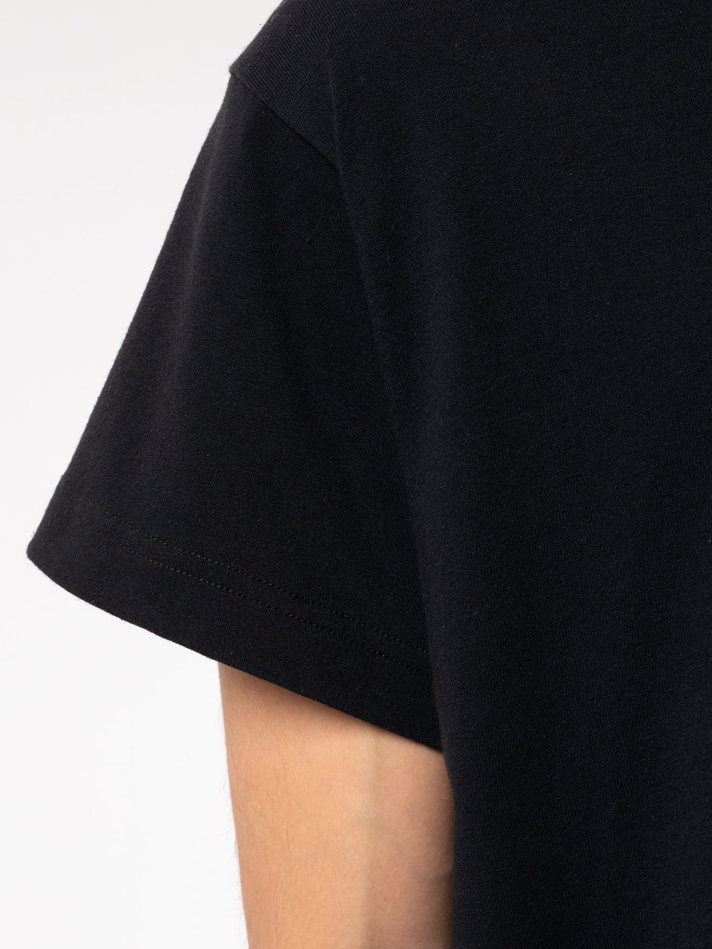 T-shirt ample noir en coton bio et recyclé - Milton Rebirth Tee Black