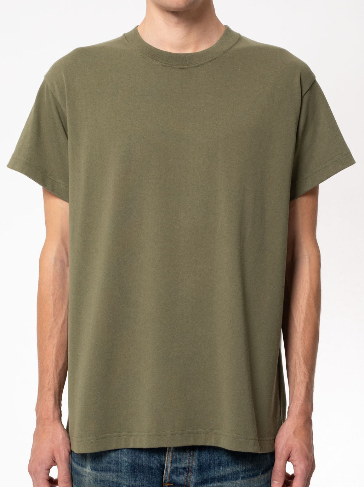 T-shirt ample kaki en recyclé - Milton Rebirth Tee Faded Green