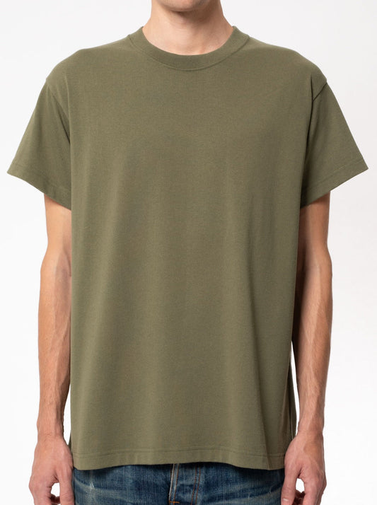 T-shirt ample kaki en recyclé - Milton Rebirth Tee Faded Green