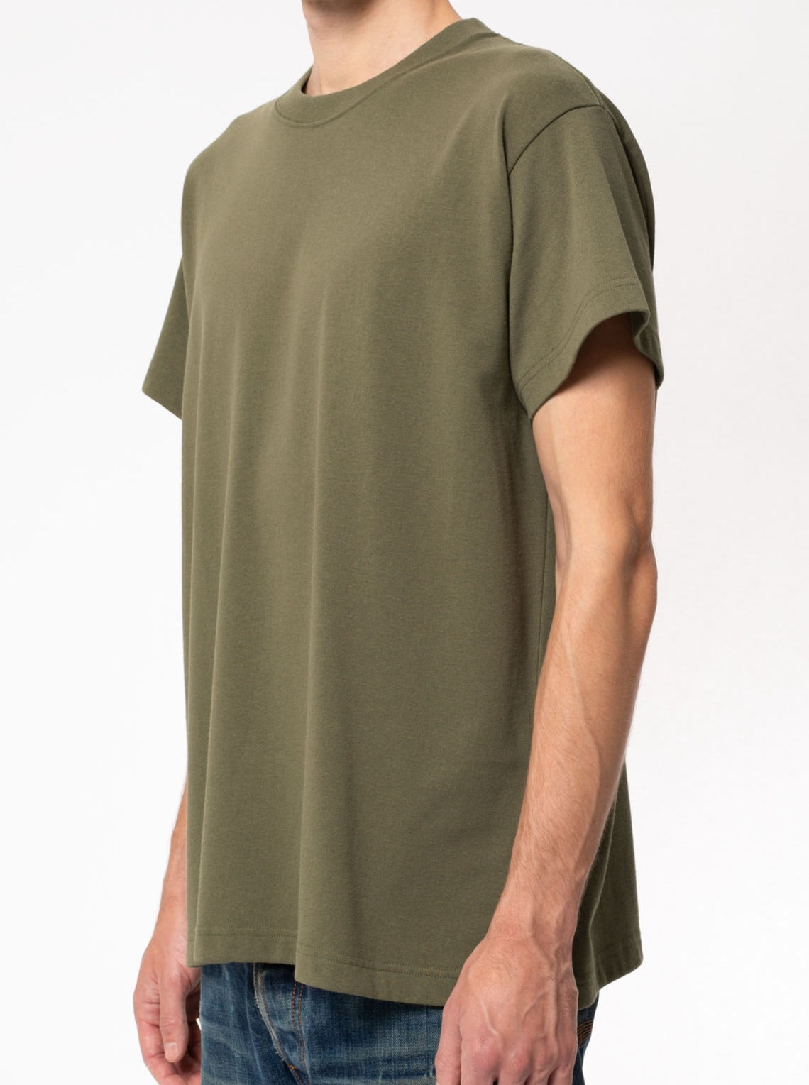 T-shirt ample kaki en recyclé - Milton Rebirth Tee Faded Green
