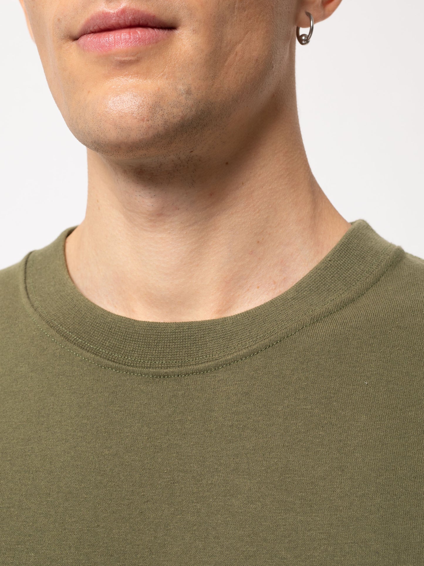 T-shirt ample kaki en recyclé - Milton Rebirth Tee Faded Green