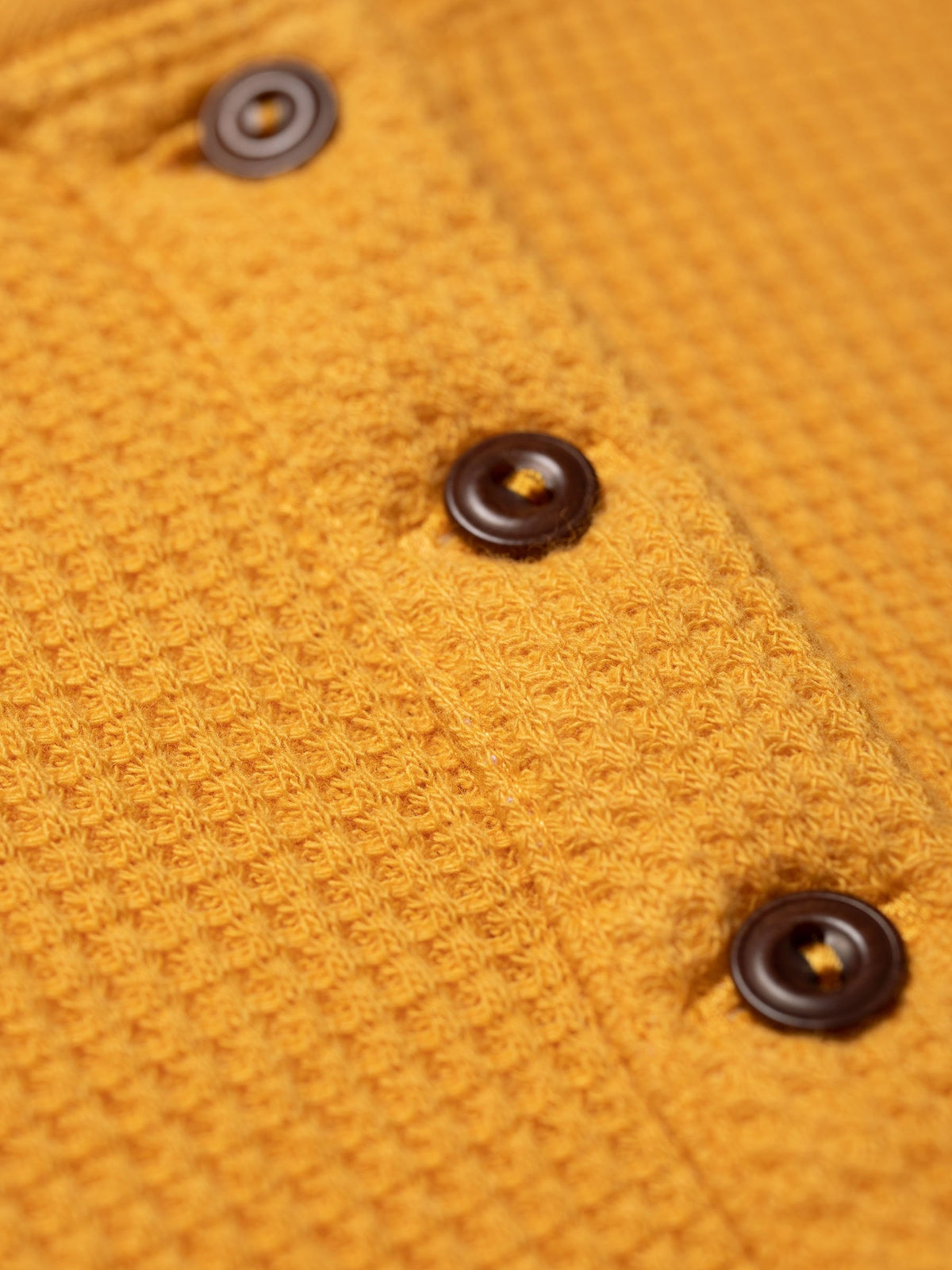 T-shirt manches longues orange en maille gaufrée de coton bio - mira waffle sunflower
