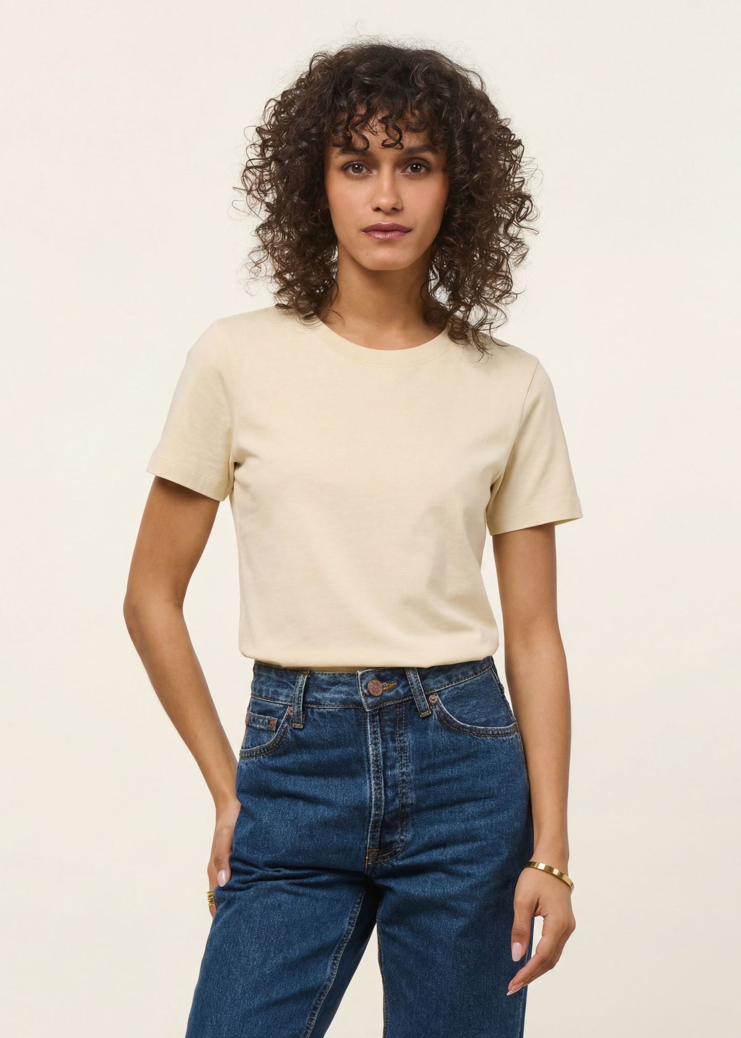 T-shirt en coton bio | écru | Ecru