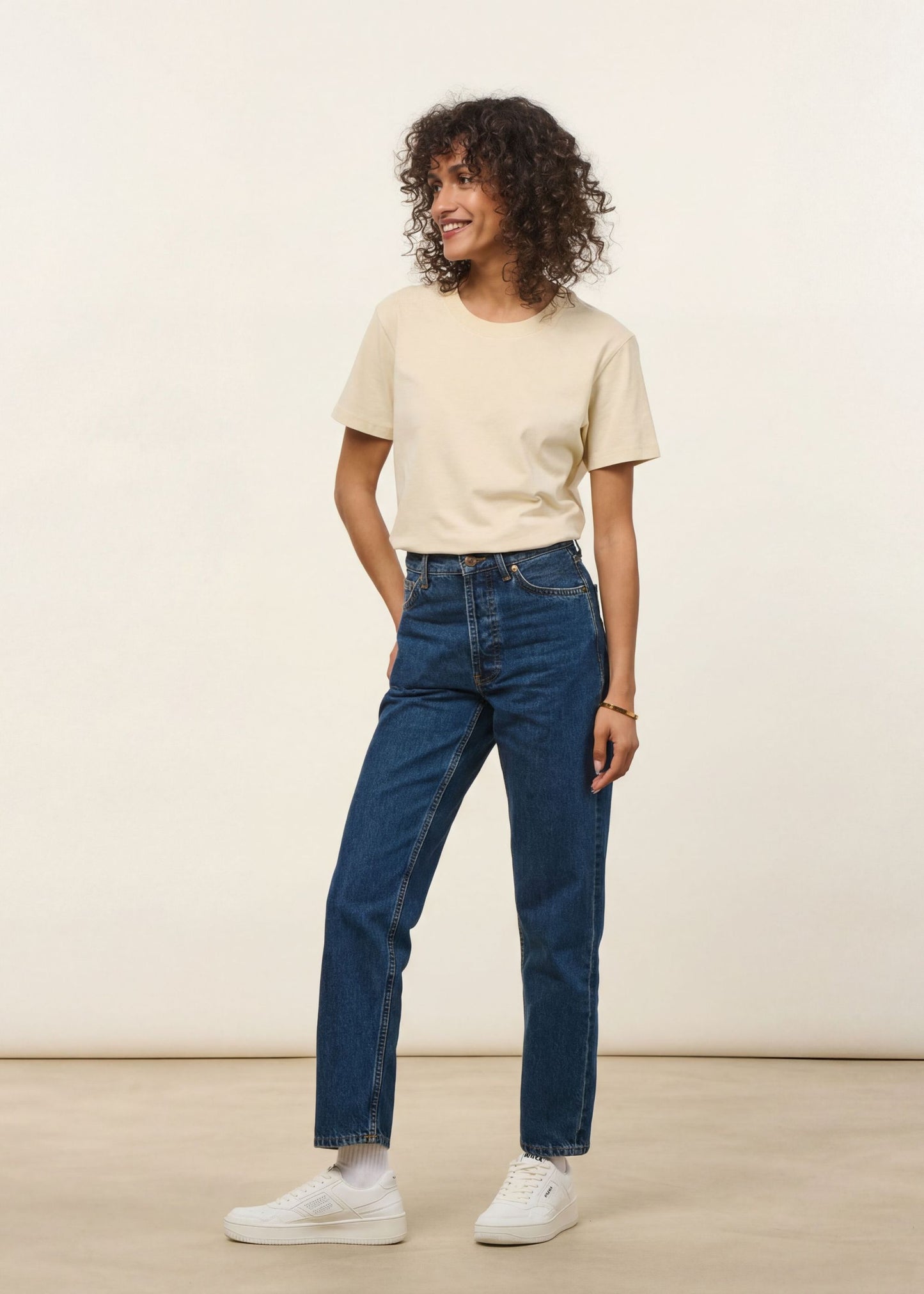 T-shirt en coton bio | écru | Ecru
