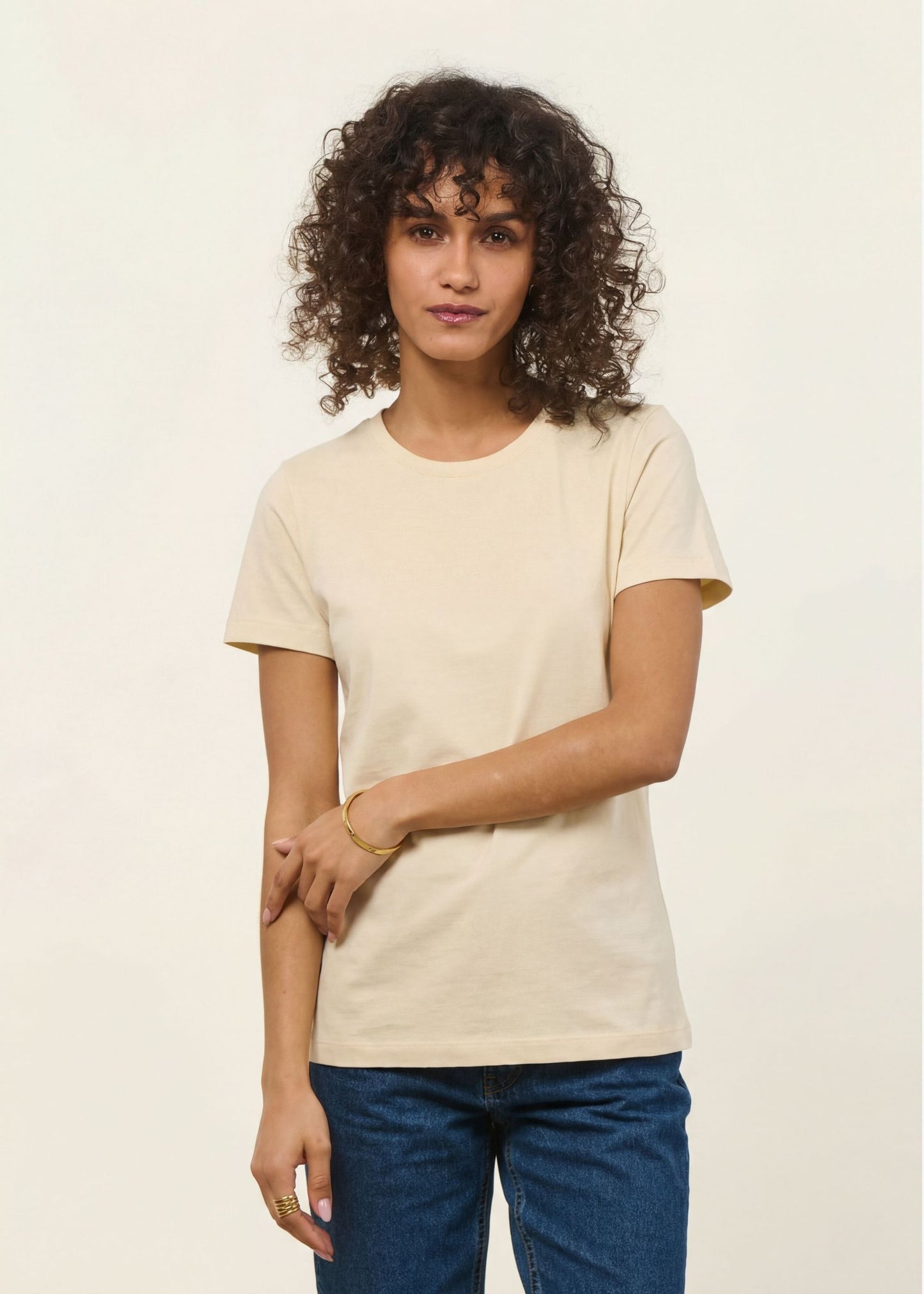 T-shirt en coton bio | écru | Ecru