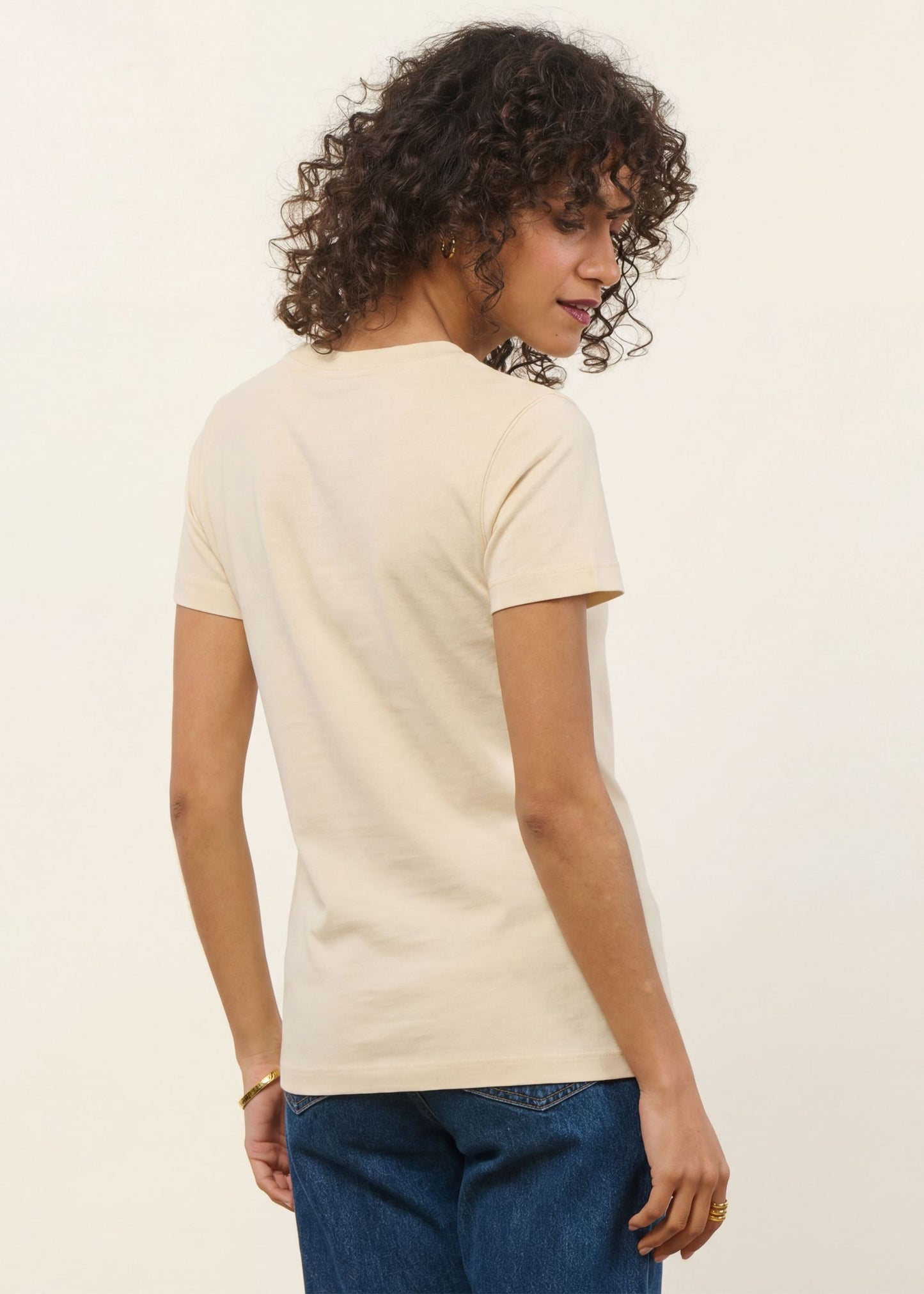 T-shirt en coton bio | écru | Ecru