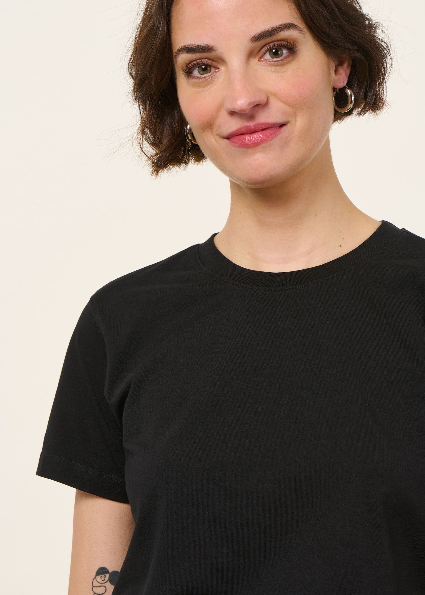 T-shirt en coton bio | noir | Noir