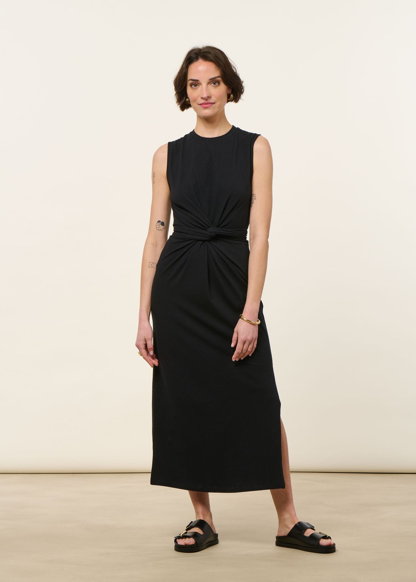 Robe Valentina en coton bio | noir | Noir