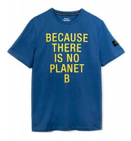 T-shirt imprimé bleu en coton bio - Natal Classic Because