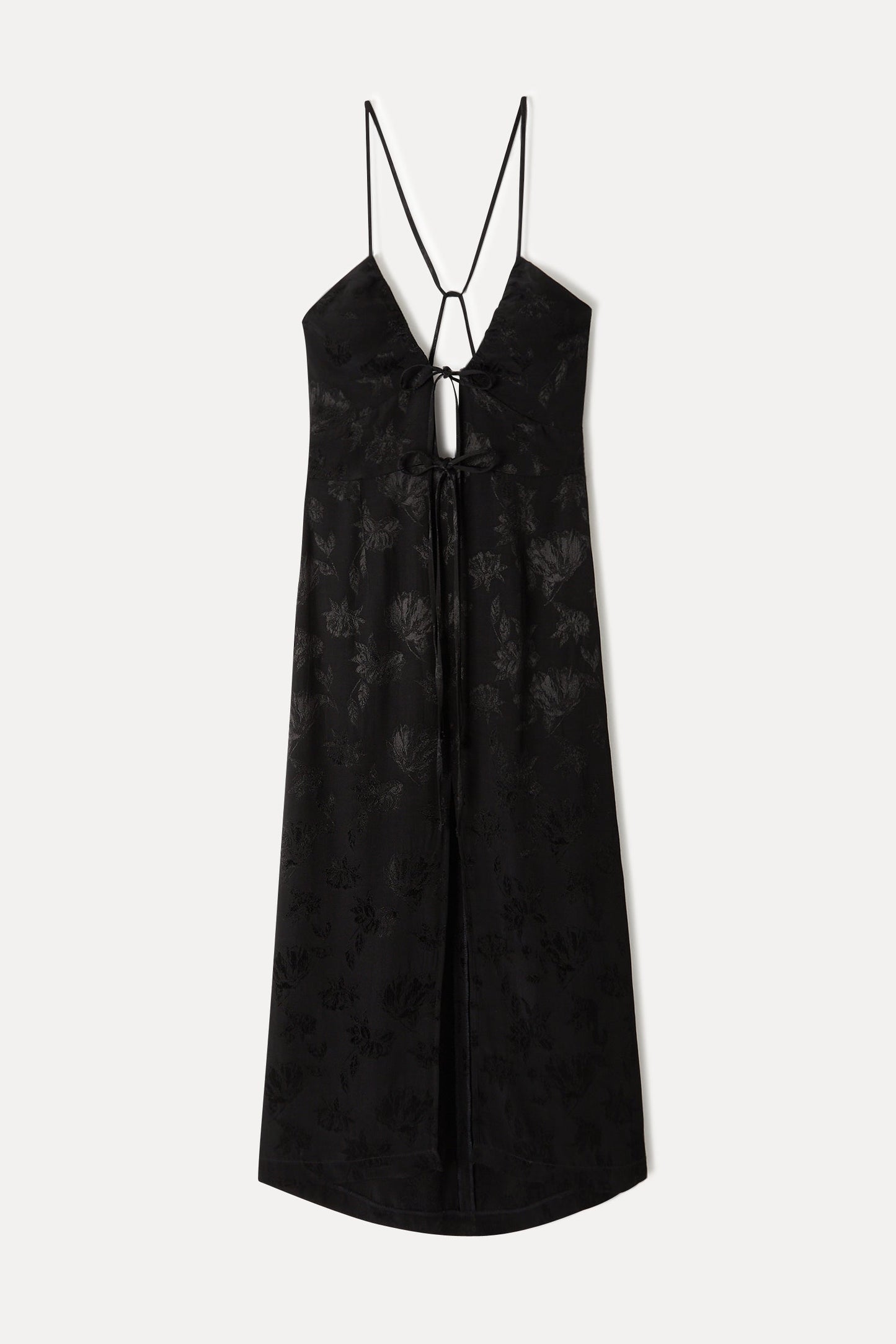 Robe en ecovero  | noir 'anita jacquard - noir'