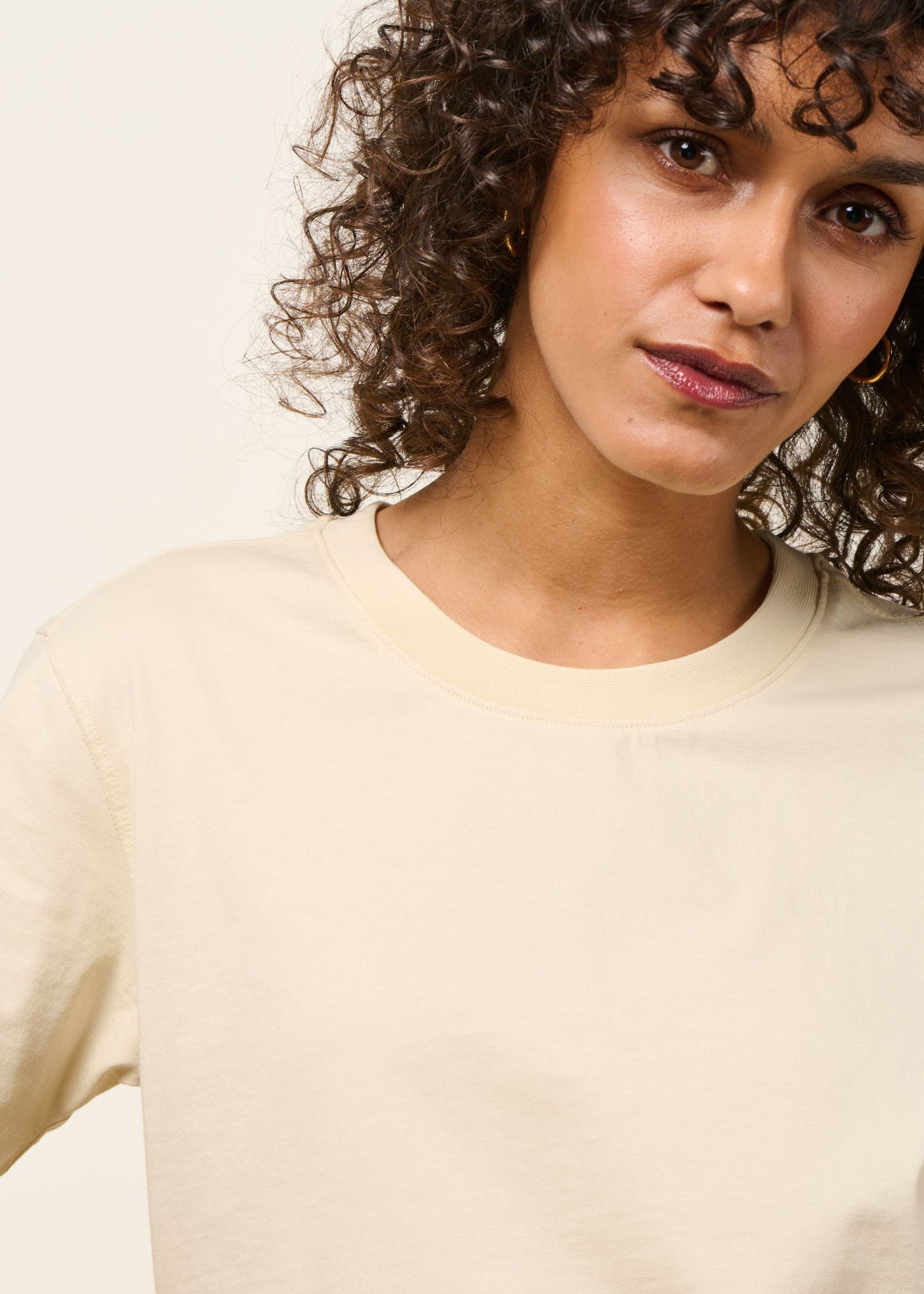 T-shirt en coton bio | écru | Ecru