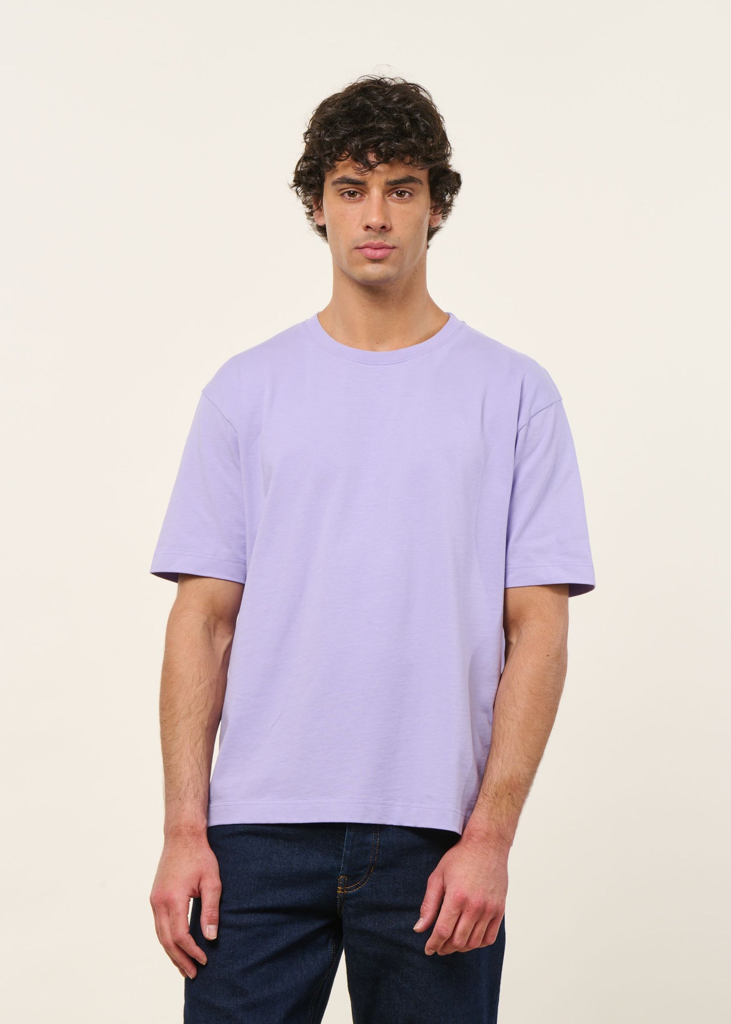 T-shirt oversize en coton bio | lilas | Lilas