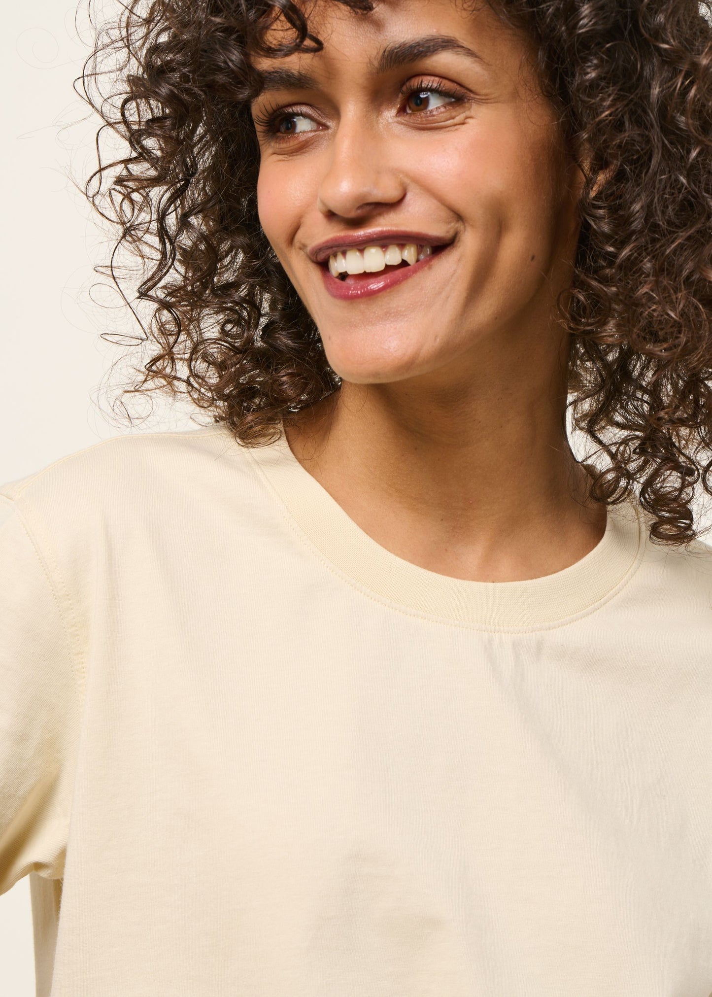 T-shirt en coton bio | écru | Ecru