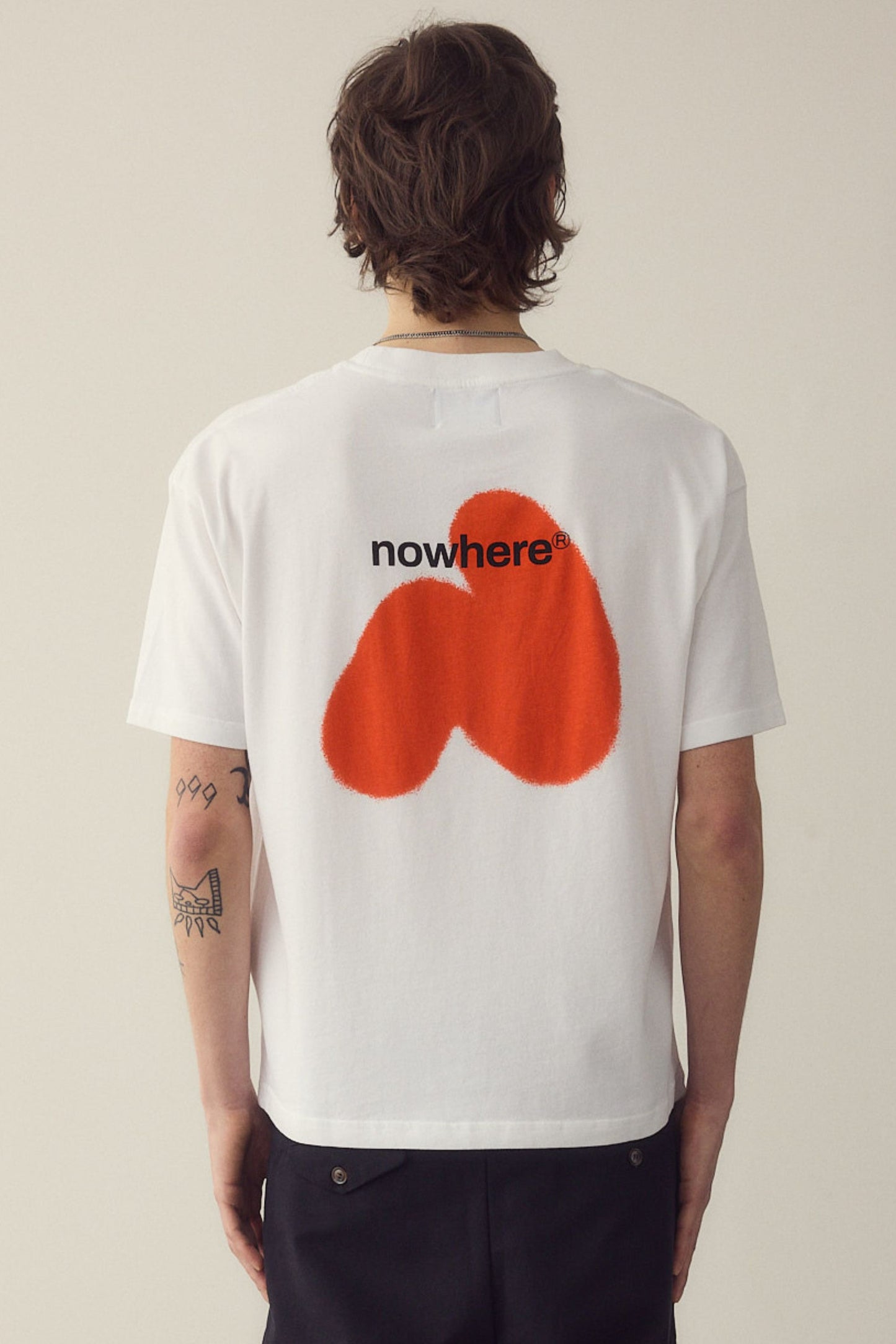T-shirt imprimé en coton bio | blanc "Camiseta nowhere spray red - spray-red" | Spray-red