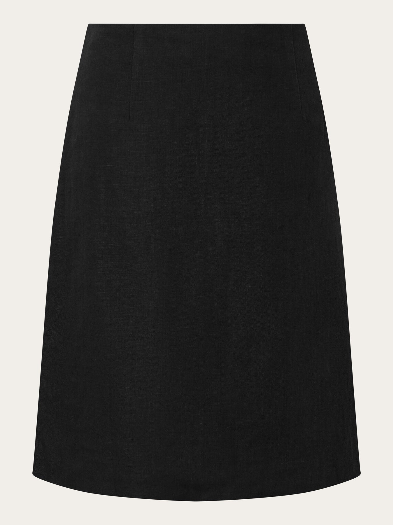 Jupe portefeuille noire en lin bio - linen wrap skirt black jet