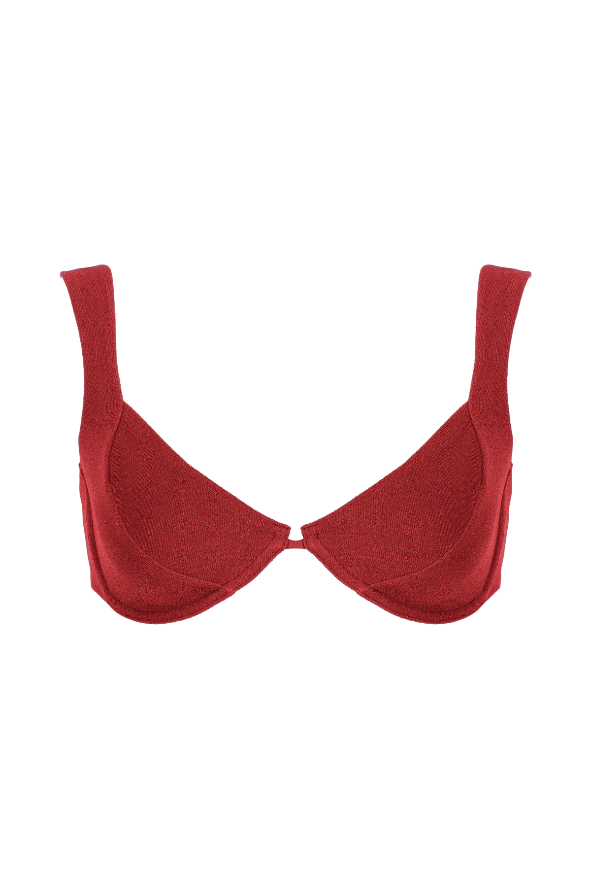 Haut de maillot armaturé en matière recyclée | Terracotta "cambray"